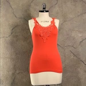 Tank top  with lace design
